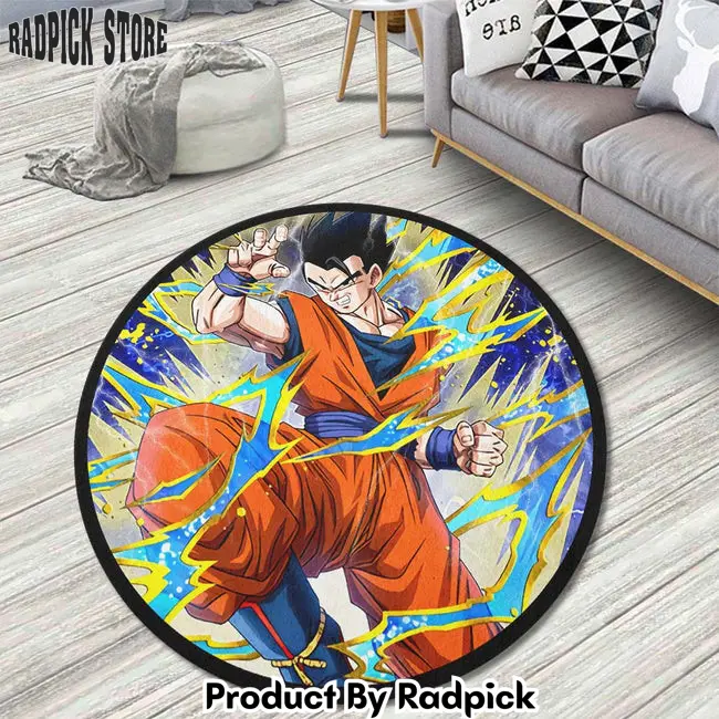 Gohan skill round rug custom dragon ball anime circle carpet  rp5953473